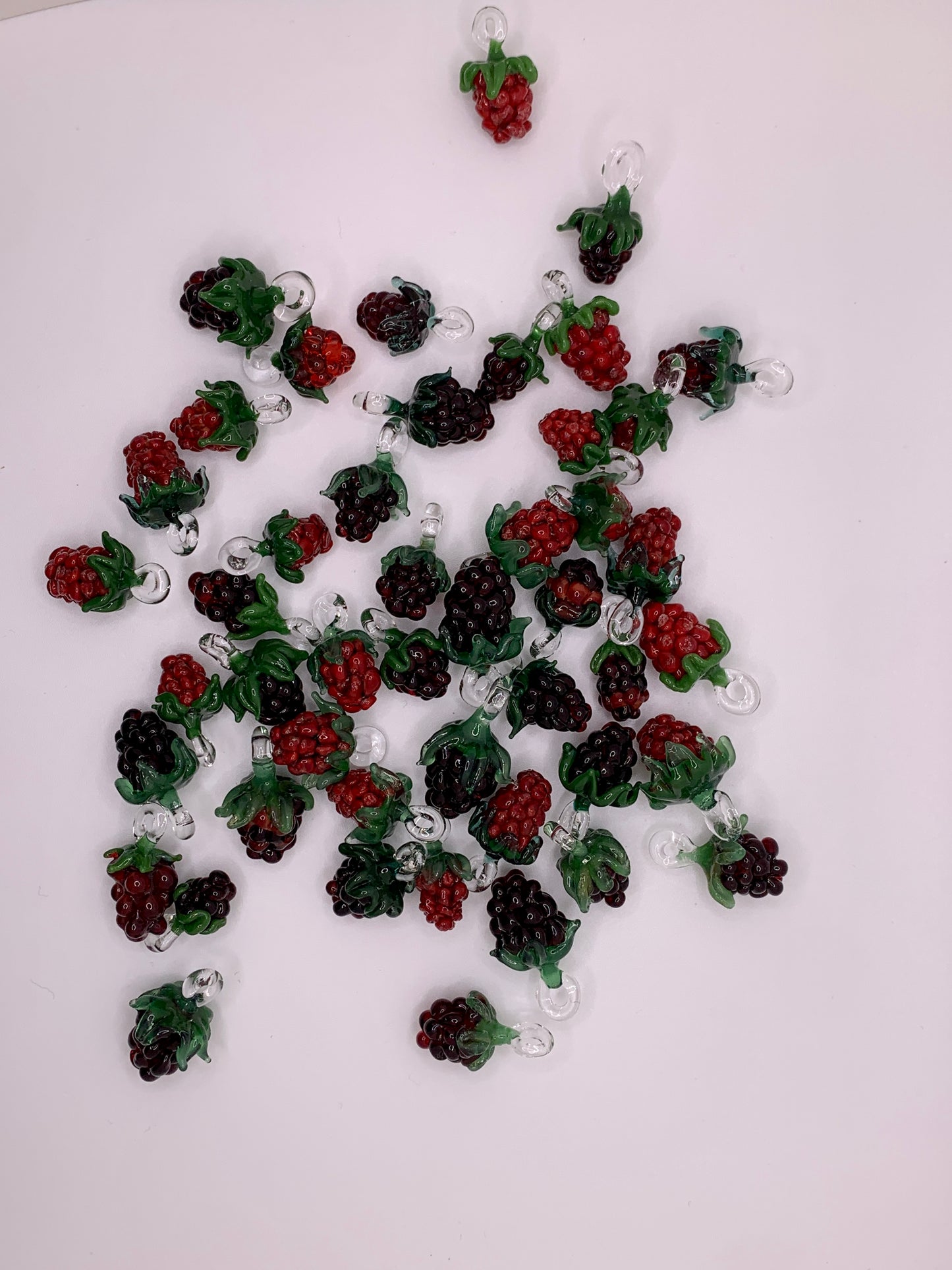 Raspberry cluster earrings, made with real silver